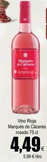 FROIZ Vino rioja marqués de cáceres rosado oferta