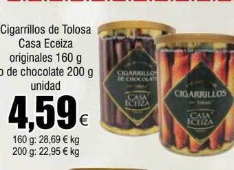 FROIZ Cigarillos de tolosa casa eceiza originales o de chocolate oferta