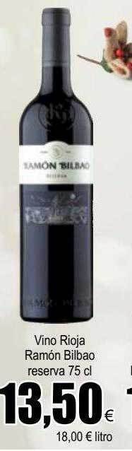 FROIZ Vino rioja ramón bilbao reserva oferta