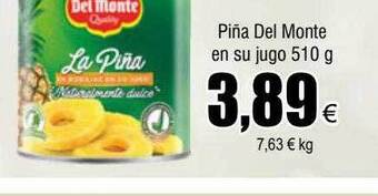 FROIZ Piña del monte en su jugo oferta