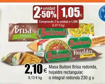 FROIZ Masa buitoni redonda, hojaldre rectangular o integral redonda oferta