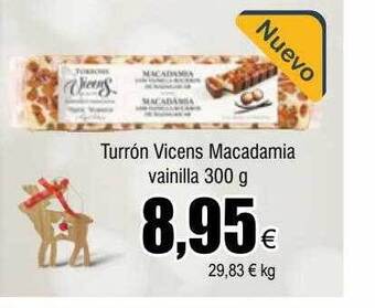 FROIZ Turrón vicens macadamia vainilla oferta