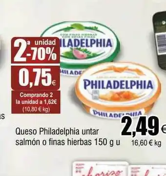 FROIZ Queso philadelphia untar salmón o finas hierbas oferta