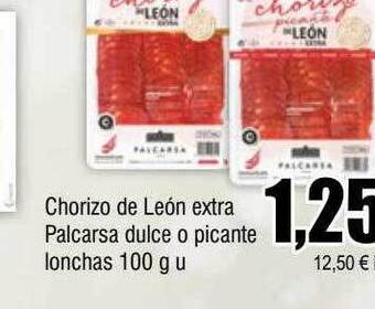 FROIZ Chorizo de león extra palcarsa dulce o picante lonchas oferta
