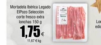 FROIZ Mortadela ibérica legado elpozo selección corte fresco extra lonchas oferta