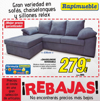 Rapimueble Chaiselongue Reversible oferta
