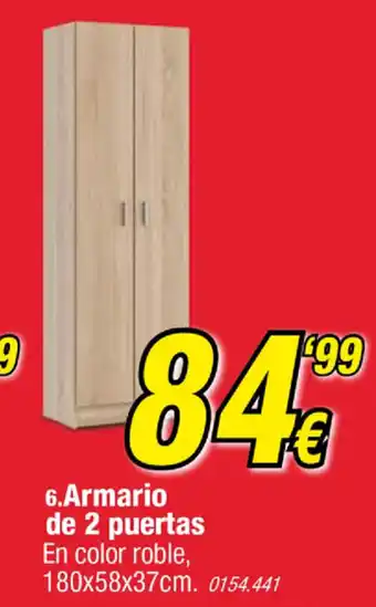Rapimueble Armario de 2 puertas 180 x 58x 37cm oferta