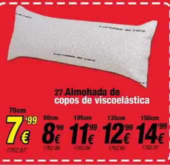 Rapimueble Almohada de copos de viscoelástica 70cm oferta