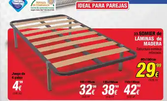 Rapimueble Somier de Láminas de Madera 90 x 190cm oferta