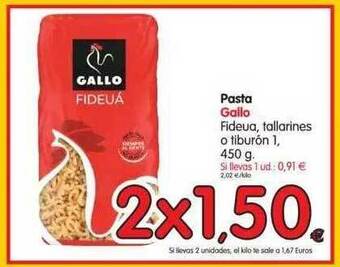 Alimerka Pasta Gallo Fideua, Tallarines O Tiburón 1 450g oferta