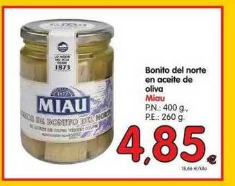 Alimerka Miau Bonito Del Norte En Aceite De Oliva 400g oferta