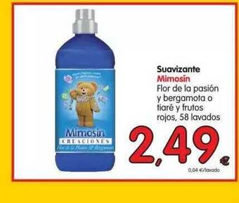 Alimerka Mimosín Suavizante Flor De La Pasión Y Bergamota O Tiaré Y Frutos Rojos oferta