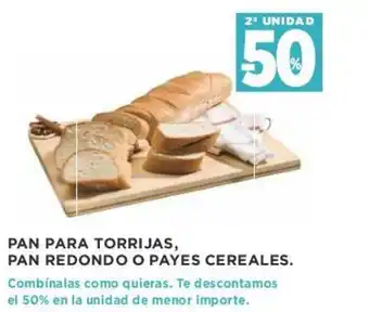Supercor Pan Para Torrijas, Pan Redondo O Payes Cereales oferta
