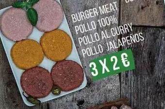 Alimerka Burger Meat Pollo 100% Pollo Al Curry Pollo Jalapeños oferta