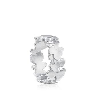 Tous Anillo de plata motivos oso estrecho hill oferta