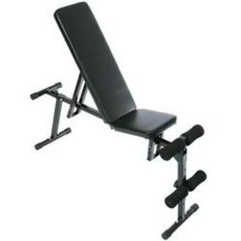 Decathlon Banco de pesas multifuncional, plegable y ajustable. marco de acero. oferta