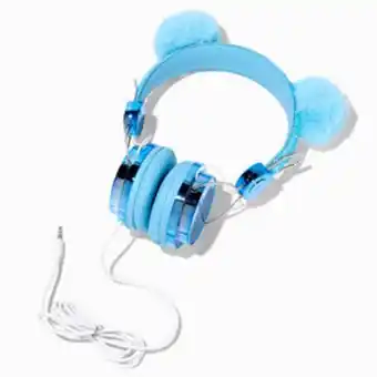 Claire's Blue pom ears headphones oferta