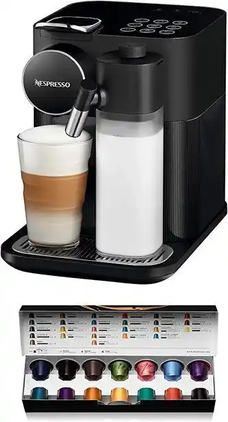 De'longhi nespresso gran lattissima en650b - cafetera monodosis de cápsulas (con depósito de leche compacto, 9 recetas, ap...