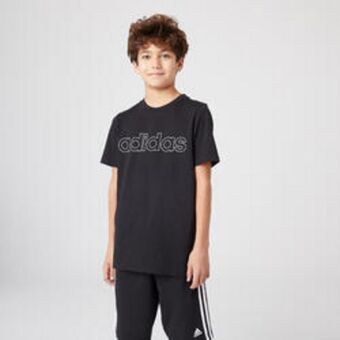 Decathlon Camiseta manga corta niño adidas negra estampado oferta