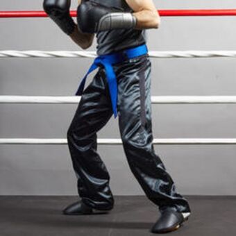 Decathlon Pantalón kick boxing full contact outshock 500 negro oferta