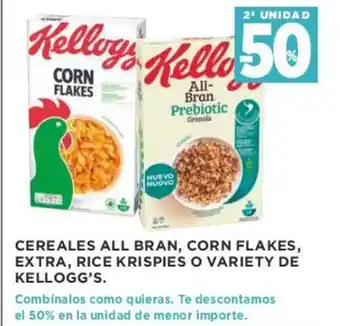 Supercor Cereales All Bran, Corn Flakes, Extra, Rice Krispies O Variety de Kellogg's oferta