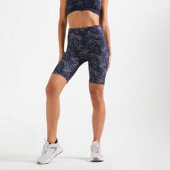 Decathlon Leggings mallas fitness ciclistas talle alto mujer domyos estampadas oferta