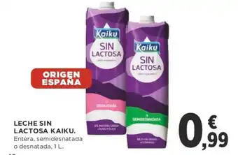Supercor Kaiku Leche Sin Lactosa 1L oferta
