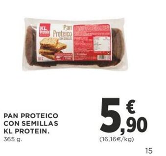 Supercor Pan Proteico Con Semillas KL Protein 365g oferta