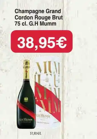 Champagne grand cordon rouge brut g.h mumm