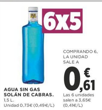 Supercor Agua Sin Gas Solán de Cabras 1,5L oferta