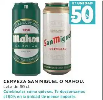 Supercor San Miguel O Mahou Cerveza 50 cl oferta