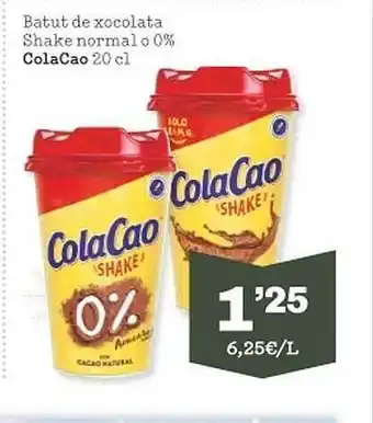 Sorli Batut de xocolata shake normal o 0% colacao oferta