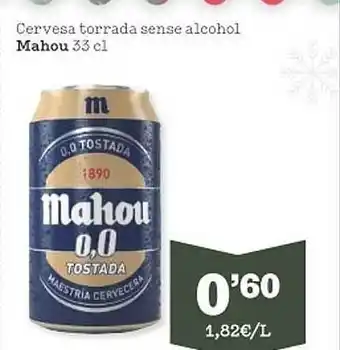Sorli Cervesa torrada sense alcohol mahou oferta