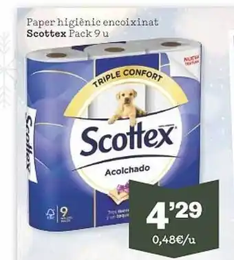 Sorli Paper higiènic encoixinat scottex pack 9 oferta