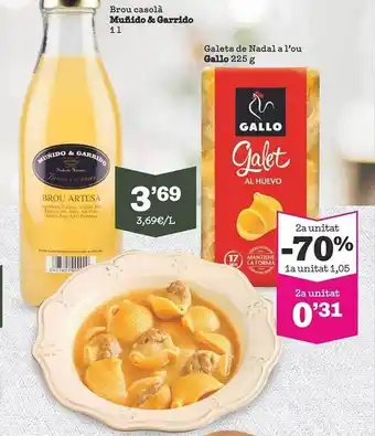 Sorli 2a unitat -70% brou casolã muñido & garrido galets de nadal a l'ou gallo oferta