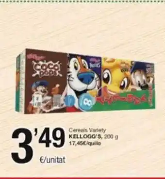 SPAR Fragadis Cereals variety kellogg's oferta