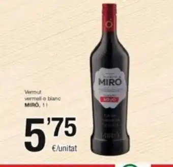 Vermut vermell o blanc miró