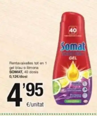 SPAR Fragadis Rentavaixelles tot en 1 gel blau o llimona somat oferta