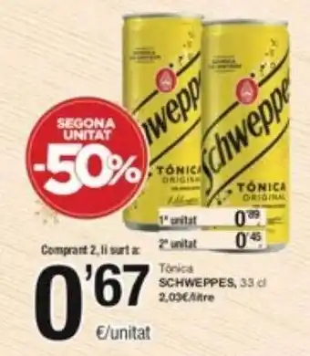 SPAR Fragadis Segona unitat -50% tónica schweppes oferta