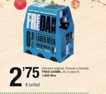 SPAR Fragadis Cerveza original limona o torrada free damm oferta