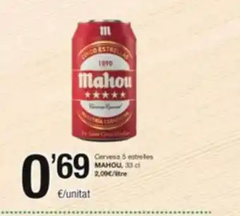 SPAR Fragadis Cervesa 5 estreles mahou oferta