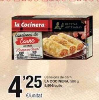 SPAR Fragadis Canelons de carn la cocinera oferta