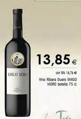 Cash Ifa Vino ribero duero emilio moro botella oferta