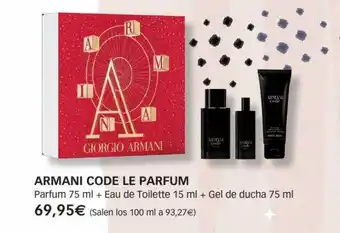 Perfumería Prieto Armani code le parfum eau de toilette + gel de ducha oferta