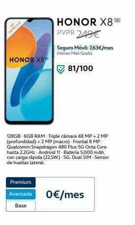 Movistar Honor x8 oferta