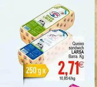 Plenus Supermercados Queixo sandwich larsa barra. kg oferta