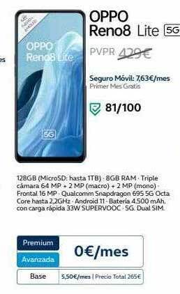Movistar Oppo reno8 lite 5g oferta