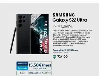 Movistar Samsung galaxy s22 ultra oferta