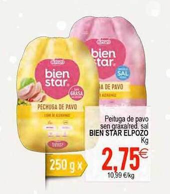 Plenus Supermercados Peituga de pavo sen graxa, red, sal bien star elpozo oferta