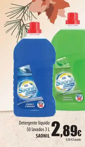 Spar Tenerife Detergente líquido 50 lavados saonil oferta